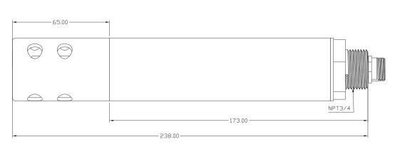 水質(zhì)氨氮硝氮總氮pH四合一傳感器尺寸圖